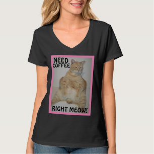 Behöver kaffe just nu! Sömnig Manx-katt T Shirt