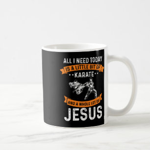 Behöver Karate Jesus Christian Gud Kärlek Sports F Kaffemugg