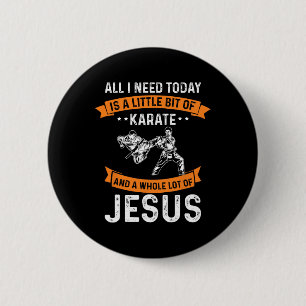 Behöver Karate Jesus Christian Gud Kärlek Sports F Knapp
