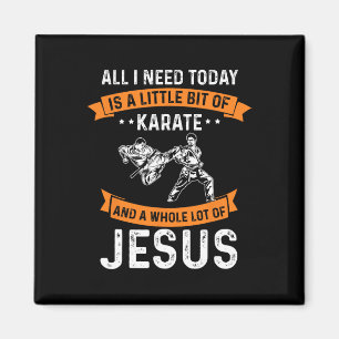 Behöver Karate Jesus Christian Gud Kärlek Sports F Magnet