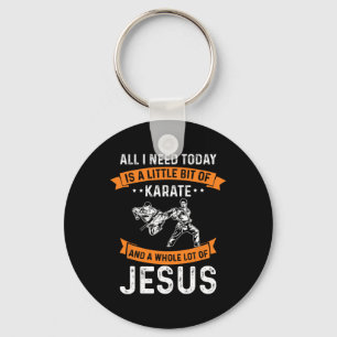 Behöver Karate Jesus Christian Gud Kärlek Sports F Nyckelring