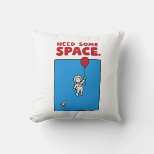 Behöver Lite Plats Roligt Astronautballong Rymdskä Kudde
