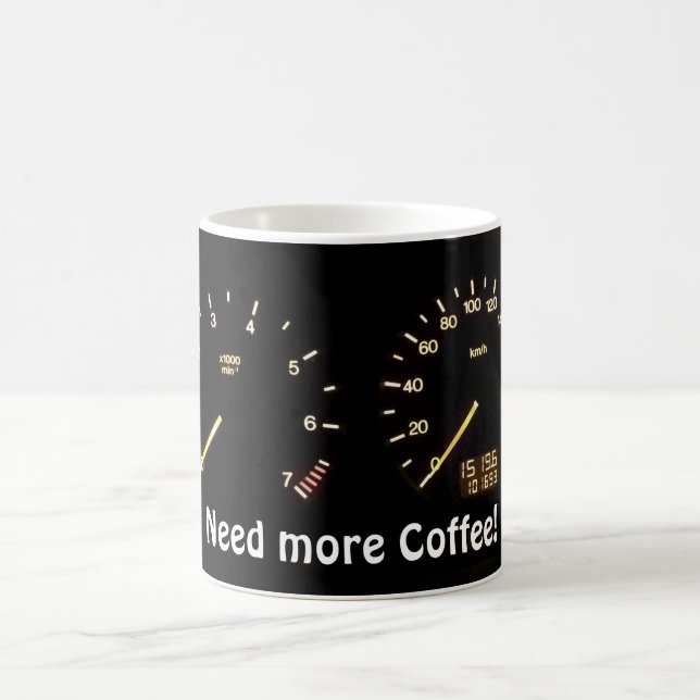 Behöver mer kaffe - tanken är tom! kaffemugg (Center)