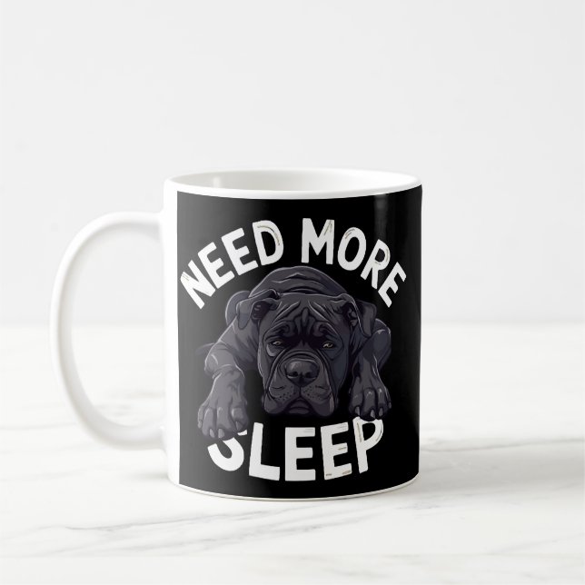 Behöver Mer Sömn Lat Hund Design för Hundälskare Kaffemugg (Vänster)