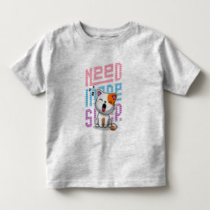 Behöver mer strömsparläge Funny Cat söt yawn-utt T Shirt