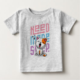 Behöver mer strömsparläge | Funny Cat söt yawn-utt T Shirt