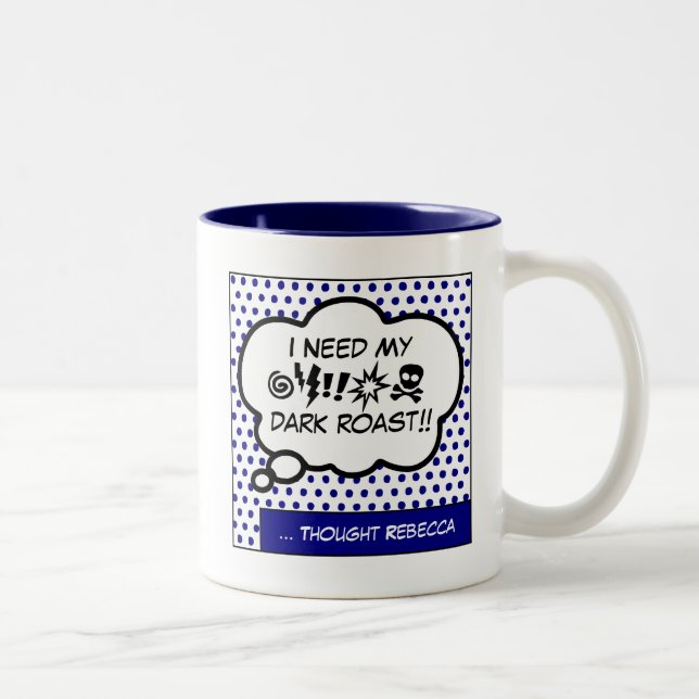 Behöver mitt kaffe två-tonkaffe Mugg (Höger)