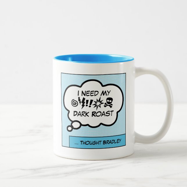 Behöver mitt kaffe två-tonkaffe Mugg (Höger)