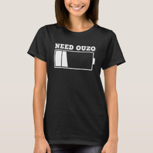 Behöver Ouzo ingen batteriladdning med Ouzo Party T Shirt