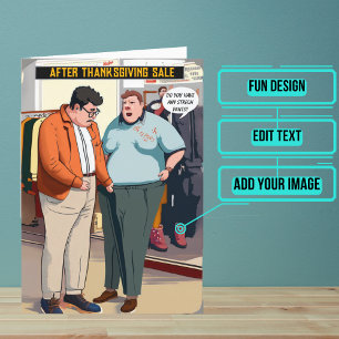 Behöver Stretch Byxor efter funnen Thanksgiving Kort