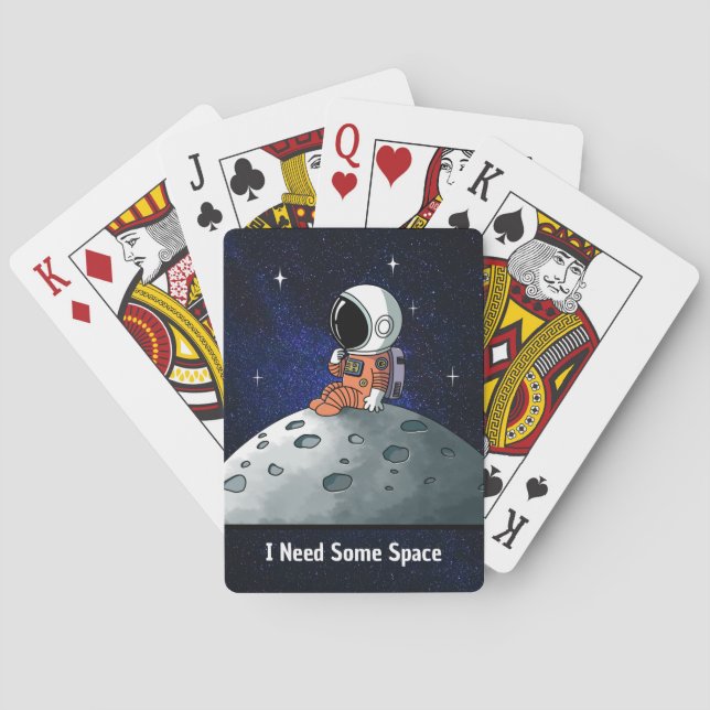 Behöver Utrymme, Astronaut, Rymdman, Anpassad Casinokort (Baksidan)