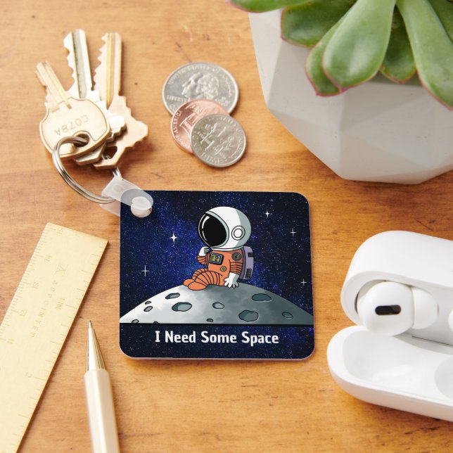 Behöver Utrymme, Astronaut, Rymdman, Anpassad Nyckelring (Skrivbord)