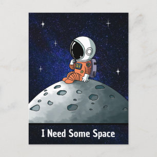 Behöver Utrymme, Astronaut, Rymdman, Anpassad Vykort