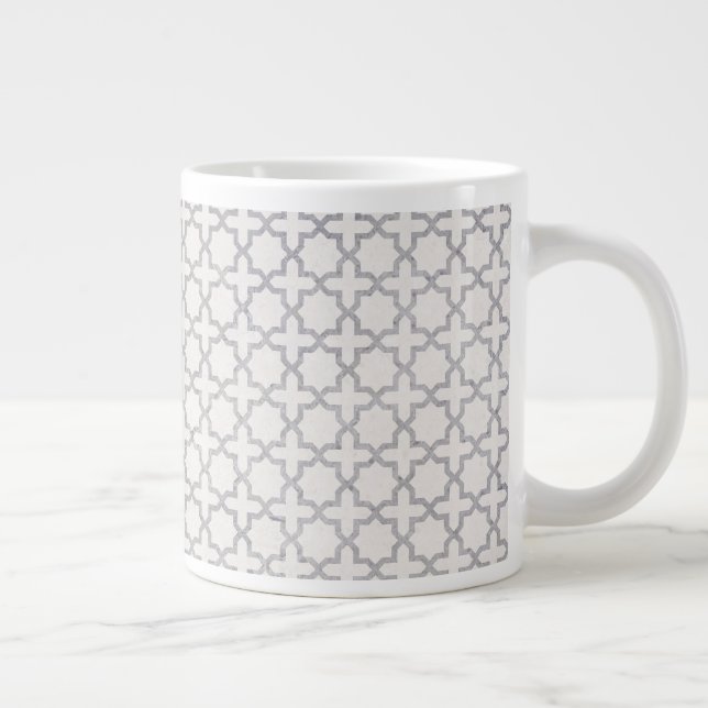 Beig islamisk geometrisk mönster jumbo mugg (Höger)