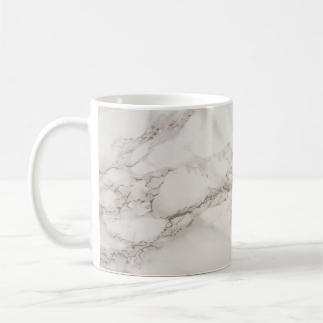 Beig marmor kaffemugg (Vänster)