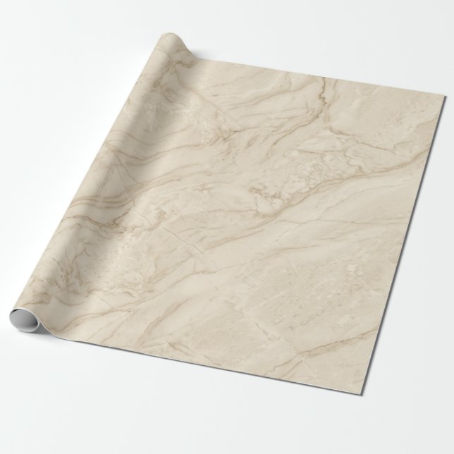 Beig marmor Subtil Elegant Modern stil Presentpapper (Utrullad)