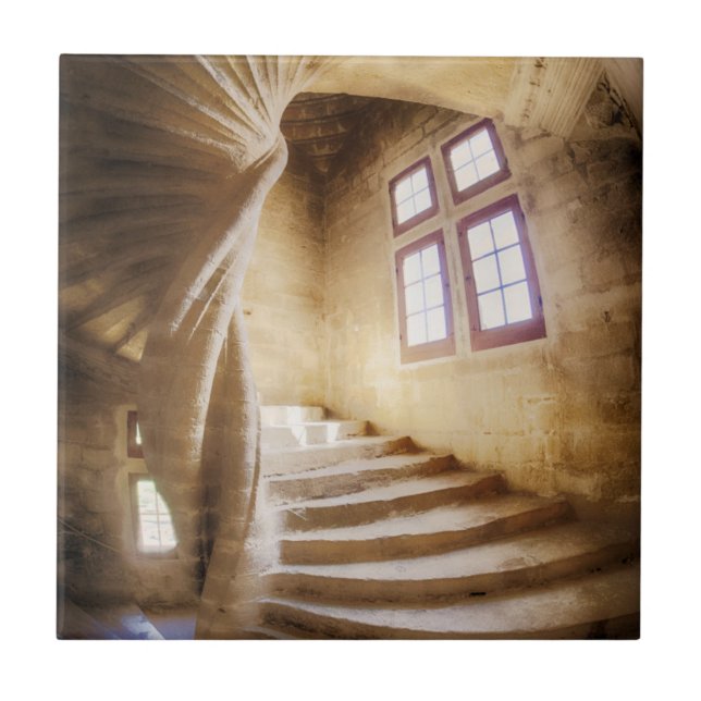 Beig spiraltrappa, Frankrike Kakelplatta (Framsidan)