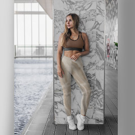 Beiga Leggings med en Ros