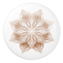 Beige 3D Glänsande Mandala
