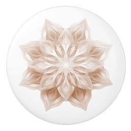 Beige 3D Glänsande Mandala Knopp