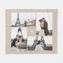 Beige 4 Photo Gallery och Monogram Fleecefilt