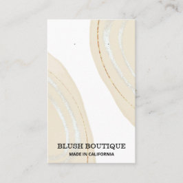 Beige Abstrakt Earring Cards Visitkort