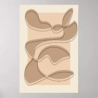 Beige abstrakt minimalistisk/konst poster