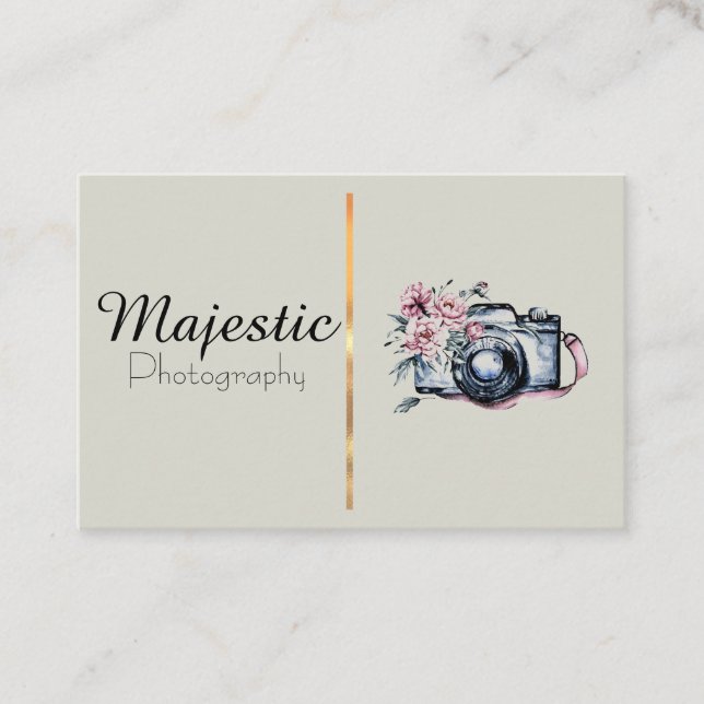 Beige Affärskort Visitkort (Framsida)