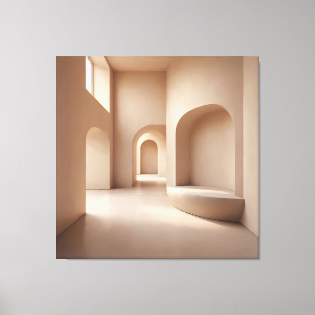 Beige Alcove Space Canvastryck (Framsida)