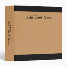 Beige and Black Personlig Binder