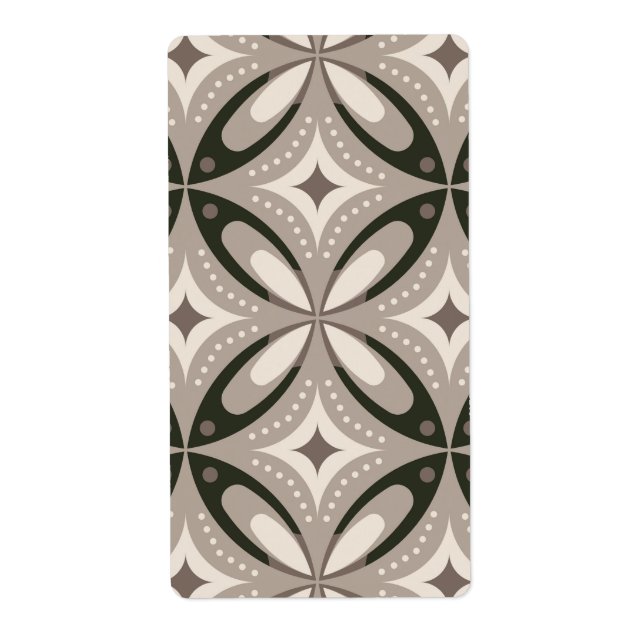 Beige and Brown Retro circular shapes Fraktsedel (Framsidan)