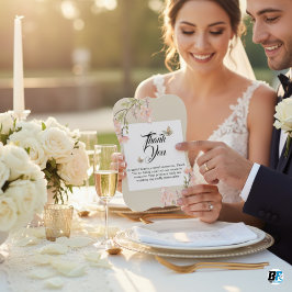 Beige and Cream Delicate Floral Portrait Tack Kort