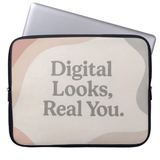 Beige and grey marble tones AI art  Laptop Fodral