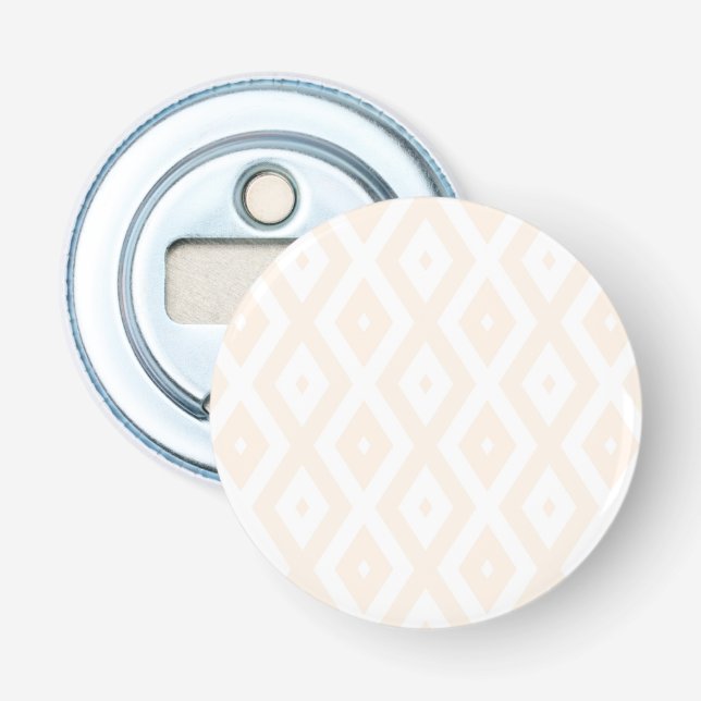 Beige and white diamond pattern flasköppnare (Framsidan)