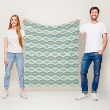 Beige Aqua Turkvoise Mint Grönt Squares Art