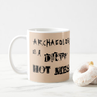 Beige Archeology är en smutsig Hett Kaffemugg