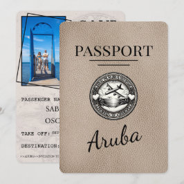 Beige Aruba Passport sparar datum Spara Datumet