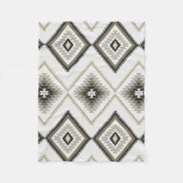 Beige Aztec Fleecefilt