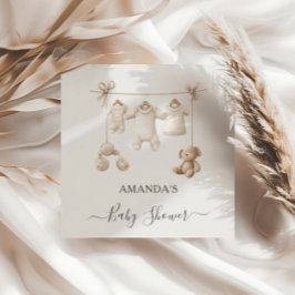 Beige Baby Clothes And Toys Baby Shower Pappersservett