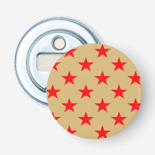 Beige Background och Red Stars Flasköppnare