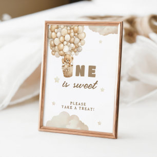 Beige Balloons Nalle 1 är Sweet Poster