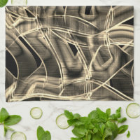 Beige, bandformad kurvor, kontrasterad linjer