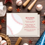 Beige Baseball Themarie Sports Birthday Inbjudningar<br><div class="desc">Den här enkla men mycket roligt födelsedagsfest inbjudan illustrerar en baseboll boll på en ljusblå perfekt för din lilla nästa idrottstemannas födelsedagsfest.</div>
