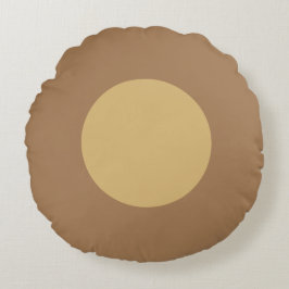 Beige Big Dot Rund Kudde