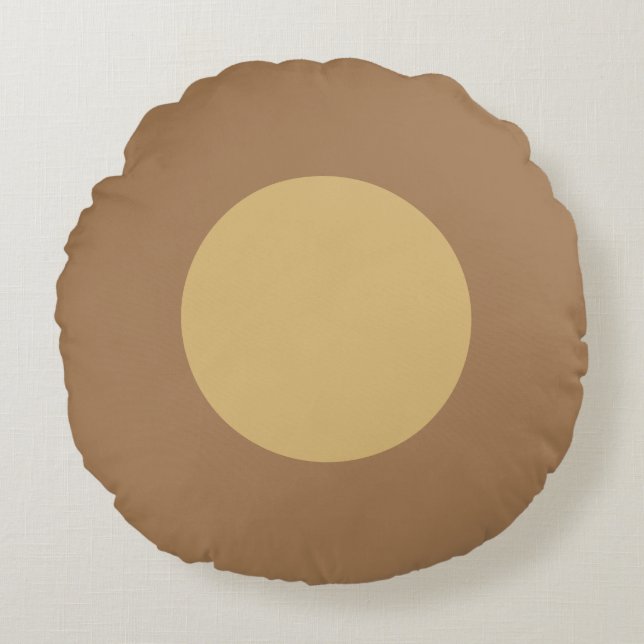 Beige Big Dot Rund Kudde (Framsidan)