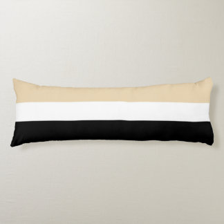 Beige Black Abstrakt Rand Kroppskudde