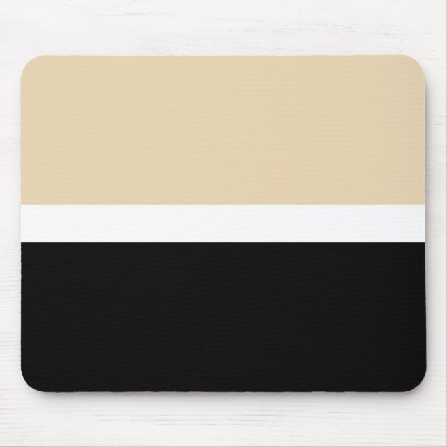 Beige Black Abstrakt Rand Musmatta (Framsidan)