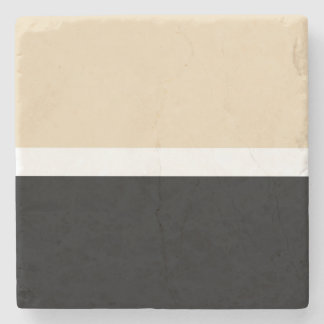 Beige Black Abstrakt Rand Stenunderlägg