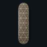 Beige Black Geometrie Mönster Skateboard-däck. Mini Skateboard Bräda 18,5 Cm<br><div class="desc">Beige Black Geometrie Mönster Skateboard-däck.</div>