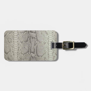 Beige&Black Snakeskin tryck Bagagebricka